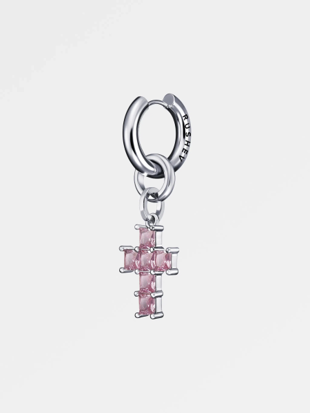 Моносерьга PINK CROSS Silver PS Моносерьга PINK CROSS Silver PS
